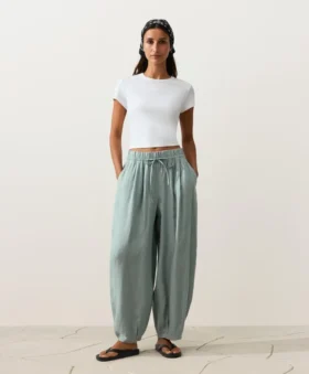 %100 Keten Balon Pantolonlar