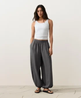 %100 Keten Bloomer Pantolonlar