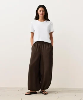 %100 Keten Bloomer Pantolonlar