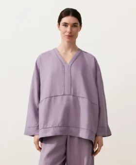 %100 Keten Kaftan Gömlek