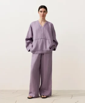 %100 Keten Kaftan Gömlek