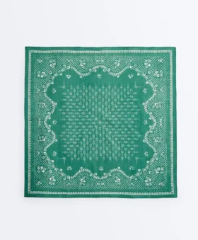 %100 Pamuklu Çiçek Desenli Bandana