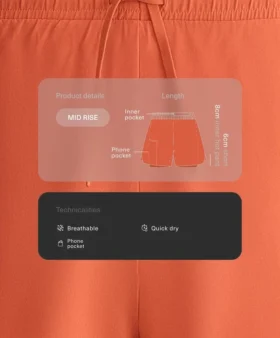 2’si 1 arada orta bel Light Touch şort