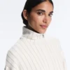 Ayarlanabilir bel ve Soft Touch modal kumaştan uzun çizgili ceket Ayarlanabilir bel ve Soft Touch modal kumaştan uzun çizgili ceket