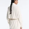Ayarlanabilir bel ve Soft Touch modal kumaştan uzun çizgili ceket Ayarlanabilir bel ve Soft Touch modal kumaştan uzun çizgili ceket