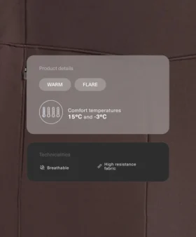 Cepli, yüksek bel, sıcak tutan geniş paça pantolonlar