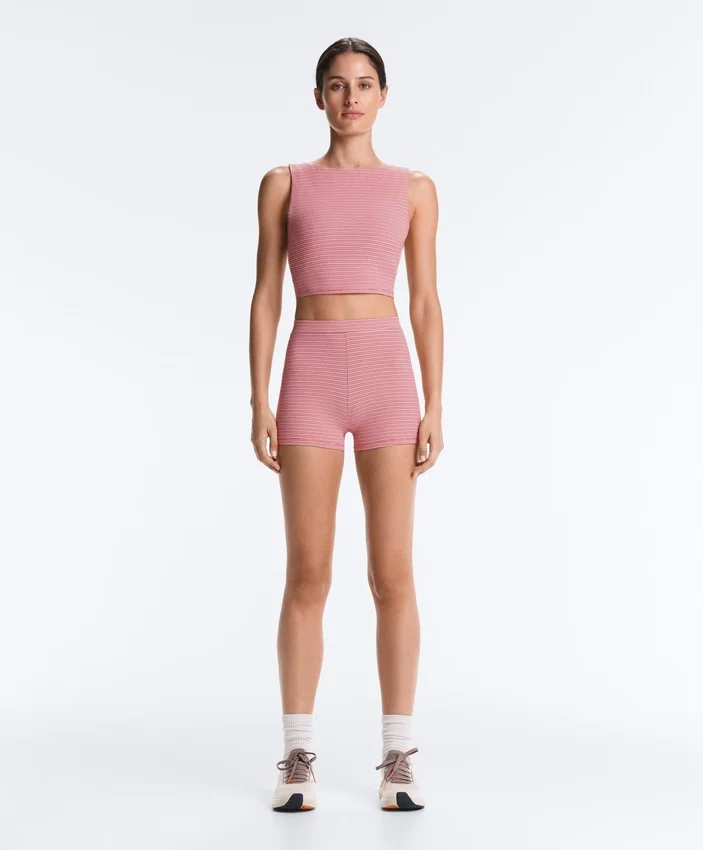 Comfortlux Yüksek Bel 5 cm Çizgili Hot Pantolon Comfortlux Yüksek Bel 5 cm Çizgili Hot Pantolon