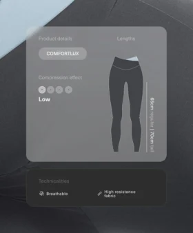 Comfortlux V-Bel Kontrast Ayak Bileği Uzunluğunda Taytlar