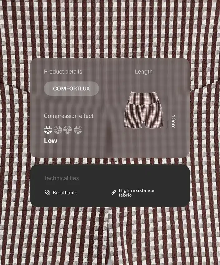 Comfortlux Yüksek Bel 10 cm Gingham Hot Pantolon Comfortlux Yüksek Bel 10 cm Gingham Hot Pantolon