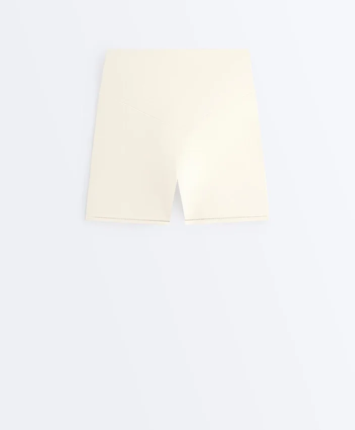 Comfortlux Yüksek Bel 10 cm Hot Pantolon, Ajour Detaylı Comfortlux Yüksek Bel 10 cm Hot Pantolon, Ajour Detaylı