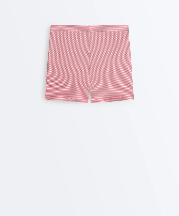 Comfortlux Yüksek Bel 5 cm Çizgili Hot Pantolon Comfortlux Yüksek Bel 5 cm Çizgili Hot Pantolon