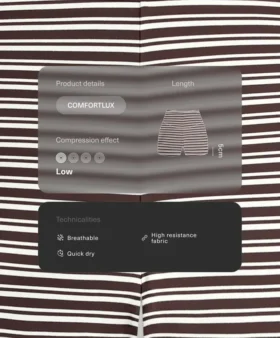 Comfortlux Yüksek Bel 5 cm Çizgili Hot Pantolon