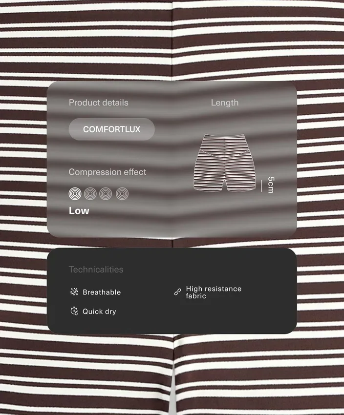 Comfortlux Yüksek Bel 5 cm Çizgili Hot Pantolon Comfortlux Yüksek Bel 5 cm Çizgili Hot Pantolon