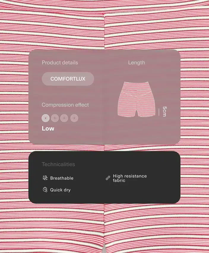 Comfortlux Yüksek Bel 5 cm Çizgili Hot Pantolon Comfortlux Yüksek Bel 5 cm Çizgili Hot Pantolon