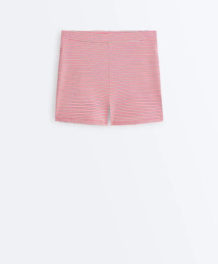Comfortlux Yüksek Bel 5 cm Çizgili Hot Pantolon Comfortlux Yüksek Bel 5 cm Çizgili Hot Pantolon