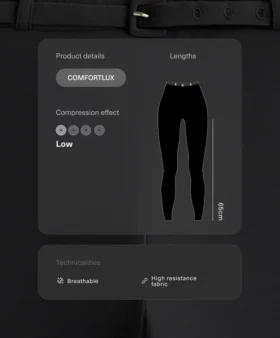 Comfortlux Yüksek Bel 65 cm Ayak Bileği Uzunluğunda Kemerli Taytlar
