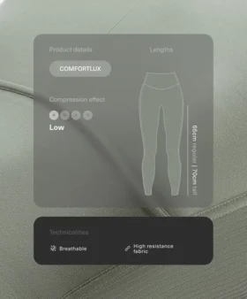 Comfortlux Yüksek Bel Ribana Ayak Bileği Uzunluğunda Taytlar