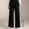 Düğmeli ve Soft Touch Modal Ribana Düz Paça Pantolonlar Düğmeli ve Soft Touch Modal Ribana Düz Paça Pantolonlar