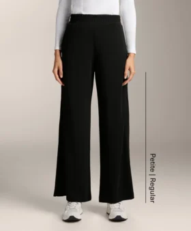 Düğmeli ve Soft Touch Modal Ribana Düz Paça Pantolonlar