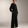 Düğmeli ve Soft Touch Modal Ribana Düz Paça Pantolonlar Düğmeli ve Soft Touch Modal Ribana Düz Paça Pantolonlar
