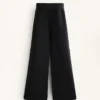 Düğmeli ve Soft Touch Modal Ribana Düz Paça Pantolonlar Düğmeli ve Soft Touch Modal Ribana Düz Paça Pantolonlar