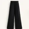 Düğmeli ve Soft Touch Modal Ribana Düz Paça Pantolonlar Düğmeli ve Soft Touch Modal Ribana Düz Paça Pantolonlar