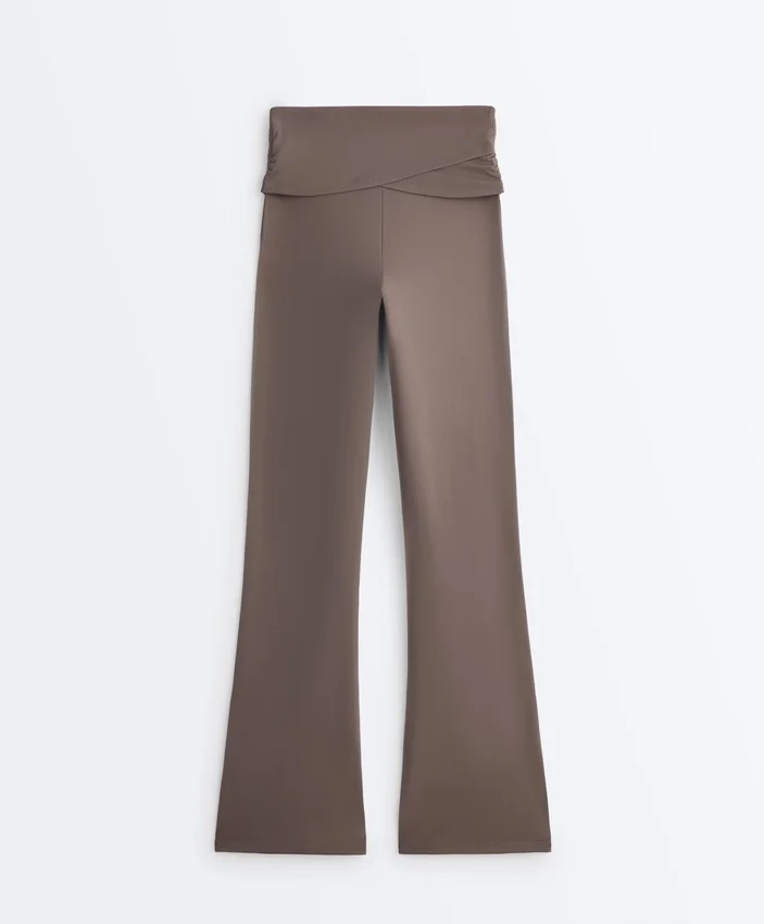Drapeli Bel Comfortlux Yüksek Bel Flare Pantolonlar Drapeli Bel Comfortlux Yüksek Bel Flare Pantolonlar