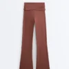 Drapeli Bel Comfortlux Yüksek Bel Flare Pantolonlar Drapeli Bel Comfortlux Yüksek Bel Flare Pantolonlar