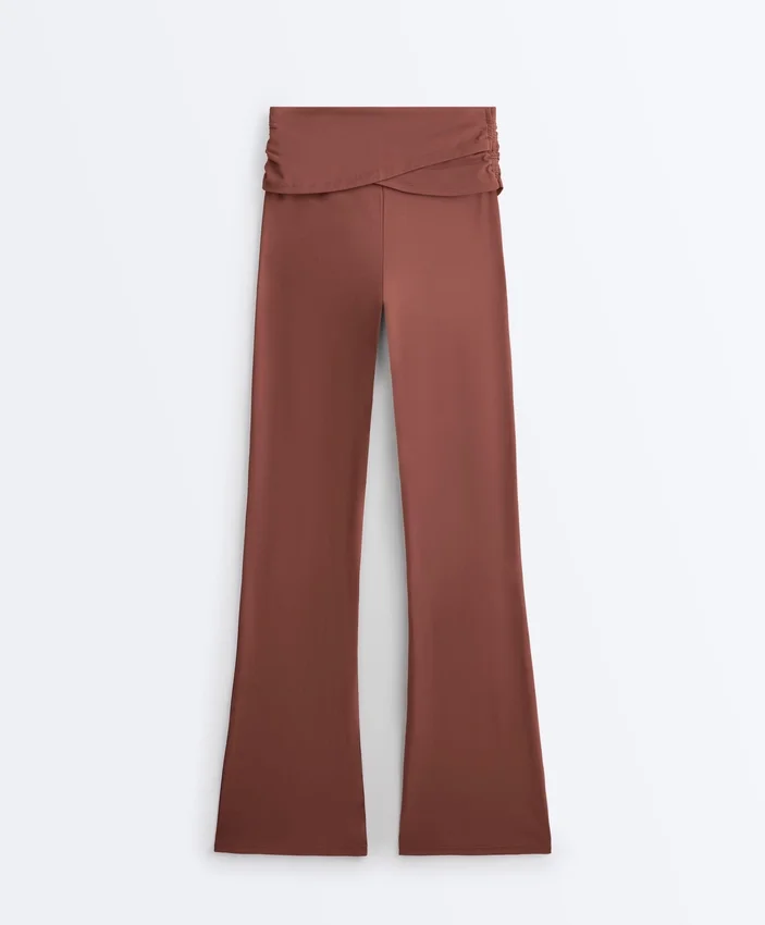 Drapeli Bel Comfortlux Yüksek Bel Flare Pantolonlar Drapeli Bel Comfortlux Yüksek Bel Flare Pantolonlar