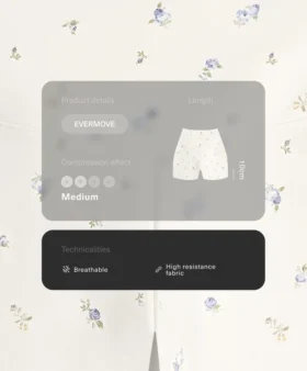 Evermove Yüksek Bel 10 cm Çiçek Desenli Hot Pantolon