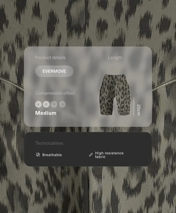 Evermove Yüksek Bel 20 cm Leopar Desenli Bisiklet Taytları Evermove Yüksek Bel 20 cm Leopar Desenli Bisiklet Taytları