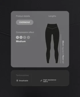 Evermove Yüksek Bel Ayak Bileği Uzunluğunda Taytlar