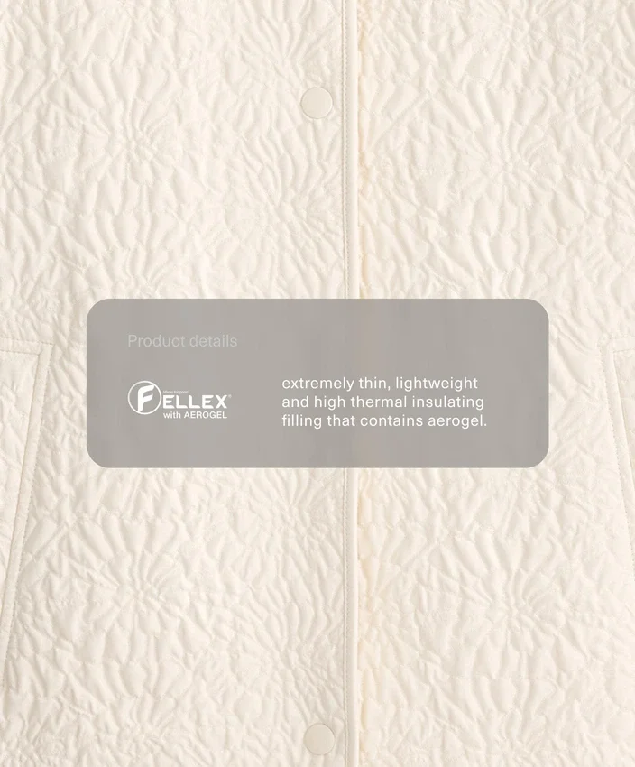 Fellex® Aerogel Çiçek Desenli Yastıklı Ceket Fellex® Aerogel Çiçek Desenli Yastıklı Ceket