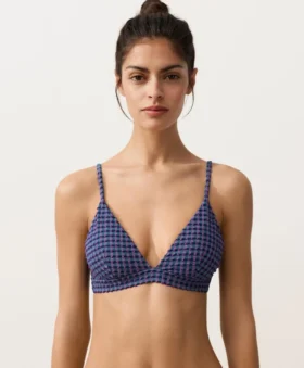 Gingham Üçgen Bikiniler