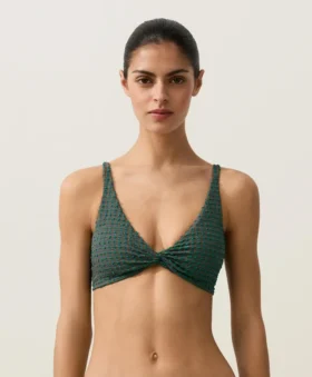Gingham Halter Yaka Bikiniler Gingham Halter Yaka Bikiniler