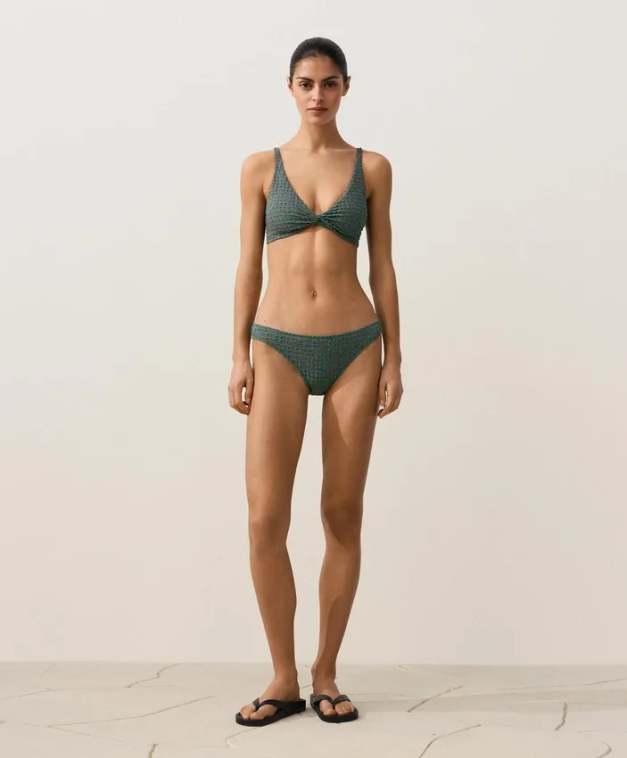 Gingham Halter Yaka Bikiniler Gingham Halter Yaka Bikiniler