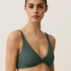 Gingham Halter Yaka Bikiniler Gingham Halter Yaka Bikiniler