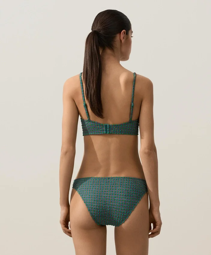 Gingham Halter Yaka Bikiniler Gingham Halter Yaka Bikiniler