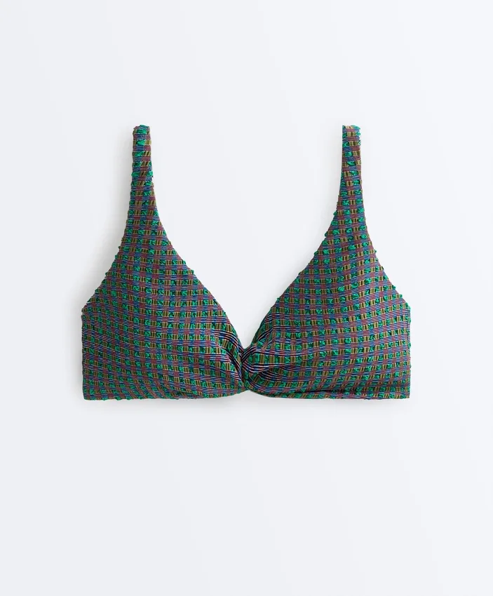 Gingham Halter Yaka Bikiniler Gingham Halter Yaka Bikiniler