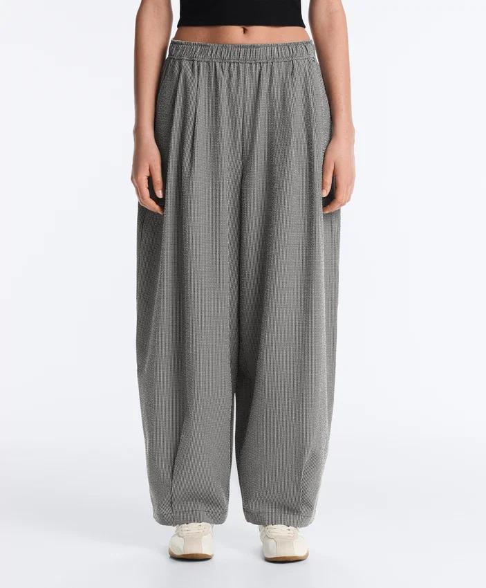 Gingham Lyocell Karışımlı Balon Pantolonlar Gingham Lyocell Karışımlı Balon Pantolonlar