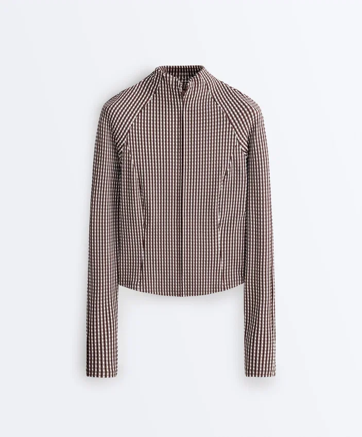 Gingham Teknik Ceket Gingham Teknik Ceket