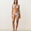Çizgili Dokulu Üçgen Halter Bikiniler