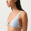 Çizgili Dokulu Üçgen Halter Bikiniler