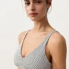 Jakarlı Polka Dot Halter Bikiniler Jakarlı Polka Dot Halter Bikiniler