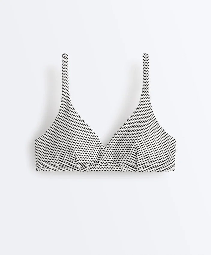 Jakarlı Polka Dot Halter Bikiniler Jakarlı Polka Dot Halter Bikiniler