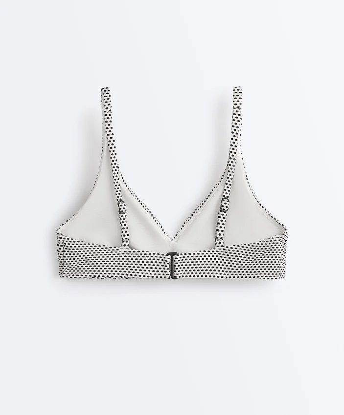 Jakarlı Polka Dot Halter Bikiniler Jakarlı Polka Dot Halter Bikiniler