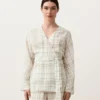 Kareli Keten ve Lyocell Karışımı Kimono Gömlek Kareli Keten ve Lyocell Karışımı Kimono Gömlek