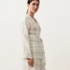 Kareli Keten ve Lyocell Karışımı Kimono Gömlek Kareli Keten ve Lyocell Karışımı Kimono Gömlek