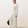 Kareli Keten ve Lyocell Karışımı Kimono Gömlek Kareli Keten ve Lyocell Karışımı Kimono Gömlek
