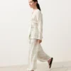 Kareli Keten ve Lyocell Karışımı Kimono Gömlek Kareli Keten ve Lyocell Karışımı Kimono Gömlek